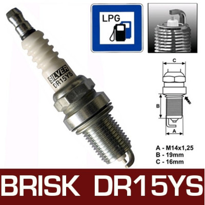 Brisk SILVER DR15YS świeca zapłonowa Brisk SILVER DR15YS świeca zapłonowa