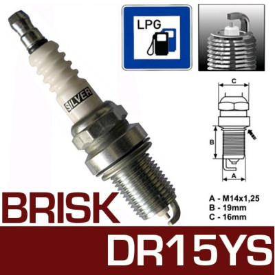 Brisk SILVER DR15YS świeca zapłonowa Brisk SILVER DR15YS świeca zapłonowa