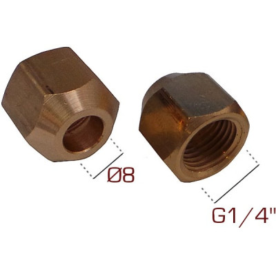 Female Compression Ø8  G1/4''