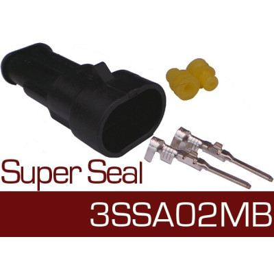 Wtyk męski z wiązką Super Seal 3SSA02MB Wtyk męski z wiązką Super Seal 3SSA02MB