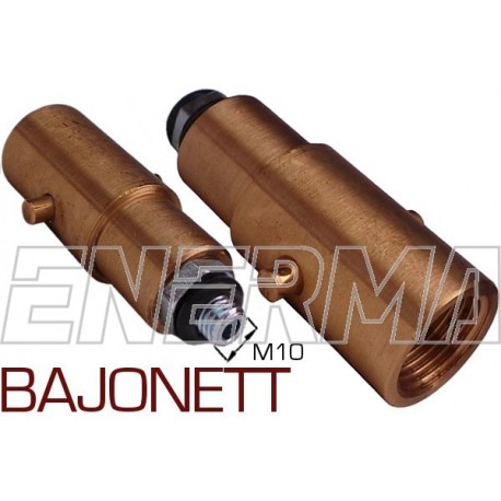 BAJONETT Gas filler adapter Poland / Netherlands, England - M10/80mm  steel thread