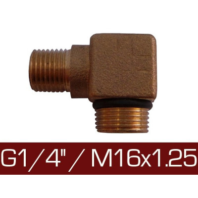 Kolanko 90° - G 1/4'' / M16x1.25 Kolanko 90° - G 1/4'' / M16x1.25