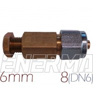 Connector  COPPER 6mm - PVC pipe 8mm (DN6)