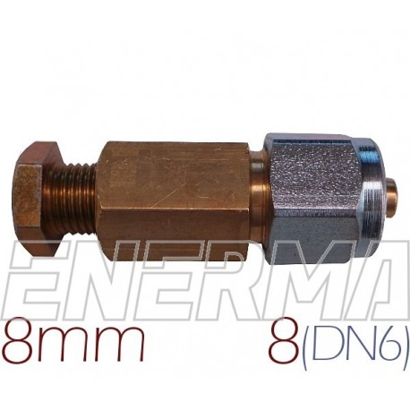 Connector  COPPER 8mm - PVC pipe 8mm (DN6)