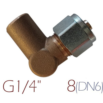 Standpipe for thermoplastic fuel line – Ø8 / G 1/4″ / 90º Standpipe for thermoplastic fuel line – Ø8 / G 1/4″ / 90º