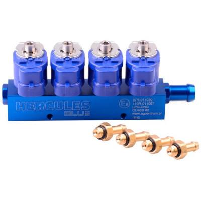 Injection rail Hercules BLUE 4cyl. Injection rail Hercules BLUE 4cyl.