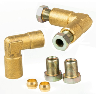 Copper Pipe Coupling Ø8 / Ø8 / 90° Copper Pipe Coupling Ø8 / Ø8 / 90°