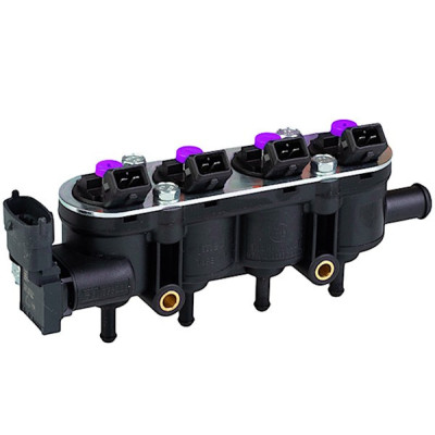 Injection rail Landi Renzo Med 4cyl. (25-80/violet) with sensor Injection rail Landi Renzo Med 4cyl. (25-80/violet) with sensor