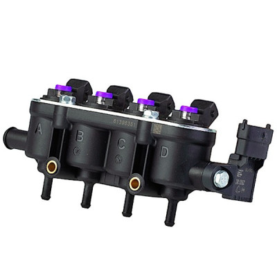 Injection rail Landi Renzo Med 4cyl. (25-80/violet) with sensor Injection rail Landi Renzo Med 4cyl. (25-80/violet) with sensor