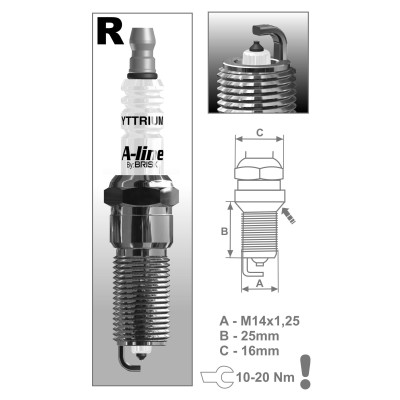 BRISK 36 DR17YCY-1 SPARK PLUG A-LINE BRISK 36 DR17YCY-1 SPARK PLUG A-LINE