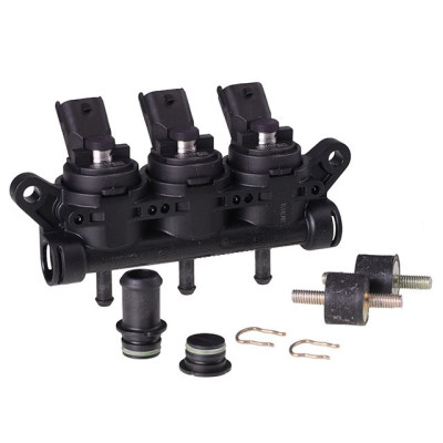 LANDI RENZO GI12 M 3cyl. ( black ) injection rail LANDI RENZO GI12 M 3cyl. ( black ) injection rail
